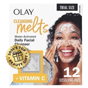 OLAY Cleansing Melts Daily Facial Cleanser Pads - White, Yellow, Black